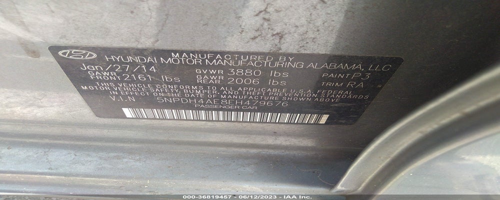 5NPDH4AE8EH479676 2014 HYUNDAI ELANTRA photo no. 9