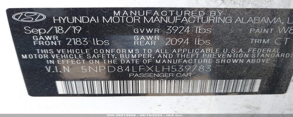 5NPD84LFXLH539783 2020 HYUNDAI ELANTRA photo no. 9