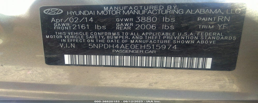 5NPDH4AE0EH515974 2014 HYUNDAI ELANTRA photo no. 9