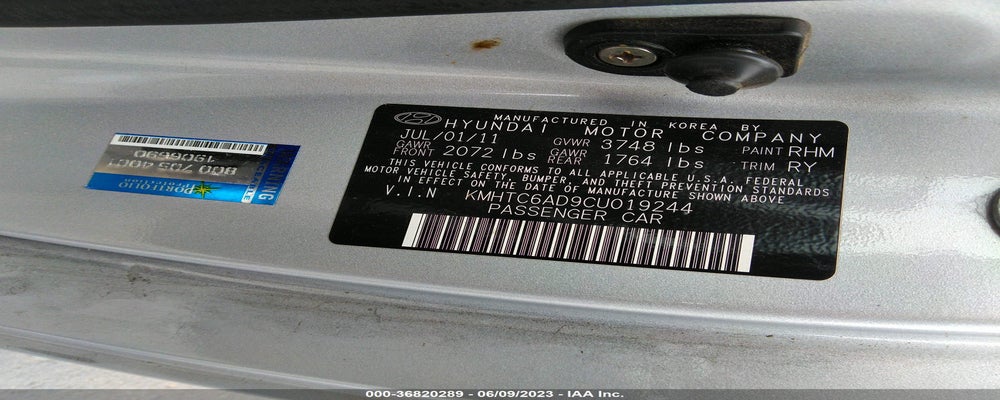 KMHTC6AD9CU019244 2012 HYUNDAI VELOSTER photo no. 11