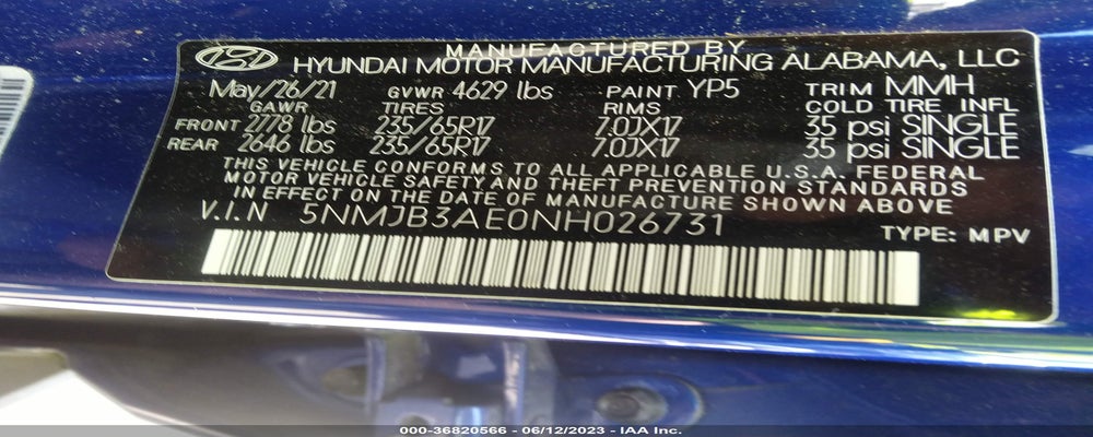 5NMJB3AE0NH026731 2022 HYUNDAI TUCSON photo no. 9