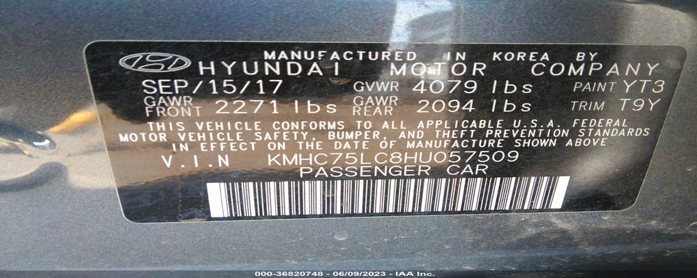 KMHC75LC8HU057509 2017 HYUNDAI IONIQ HYBRID photo no. 9