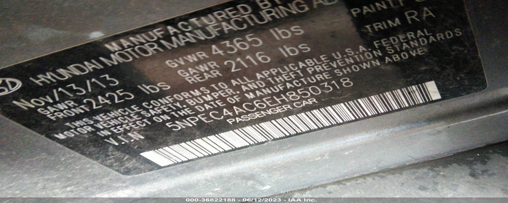 5NPEC4AC6EH850318 2014 HYUNDAI SONATA photo no. 9