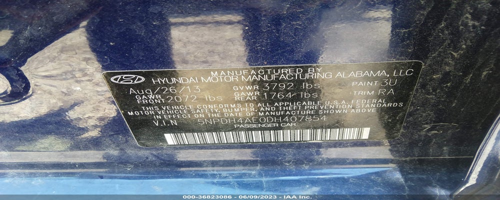 5NPDH4AE0DH407854 2013 HYUNDAI ELANTRA photo no. 9