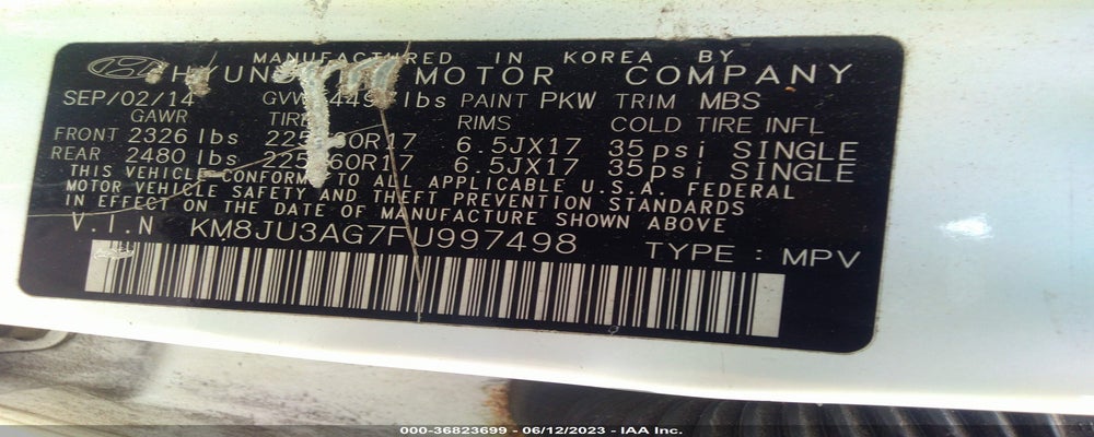 KM8JU3AG7FU997498 2015 HYUNDAI TUCSON photo no. 9