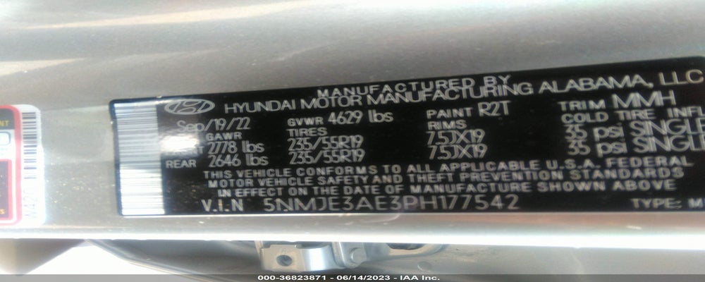 5NMJE3AE3PH177542 2023 HYUNDAI TUCSON photo no. 9
