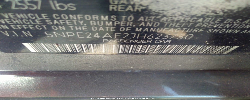 5NPE24AF2JH623750 2018 HYUNDAI SONATA photo no. 9