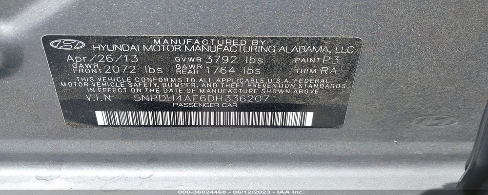 5NPDH4AE6DH336207 2013 HYUNDAI ELANTRA photo no. 9