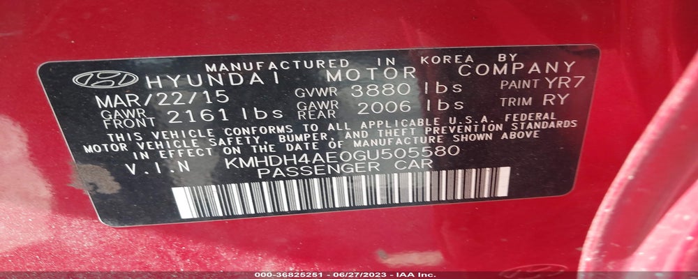 KMHDH4AE0GU505580 2016 HYUNDAI ELANTRA photo no. 9