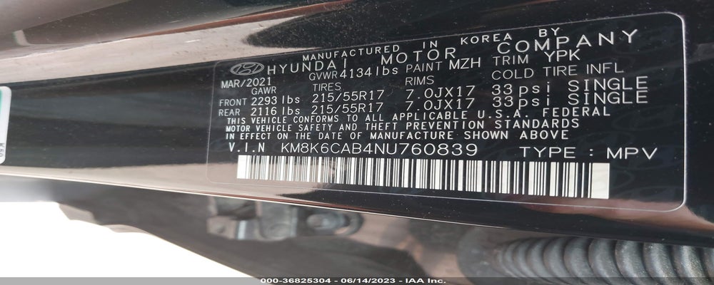 KM8K6CAB4NU760839 2022 HYUNDAI KONA photo no. 9