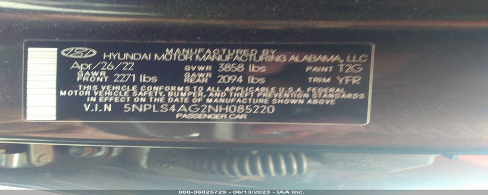 5NPLS4AG2NH085220 2022 HYUNDAI ELANTRA photo no. 9