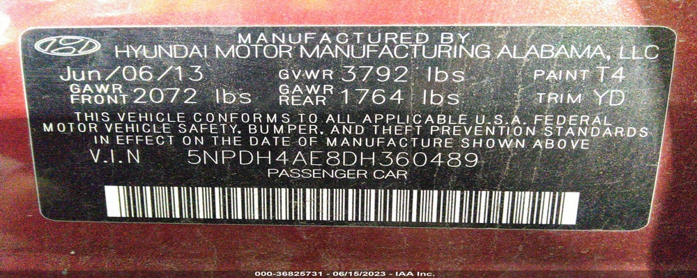 5NPDH4AE8DH360489 2013 HYUNDAI ELANTRA photo no. 9