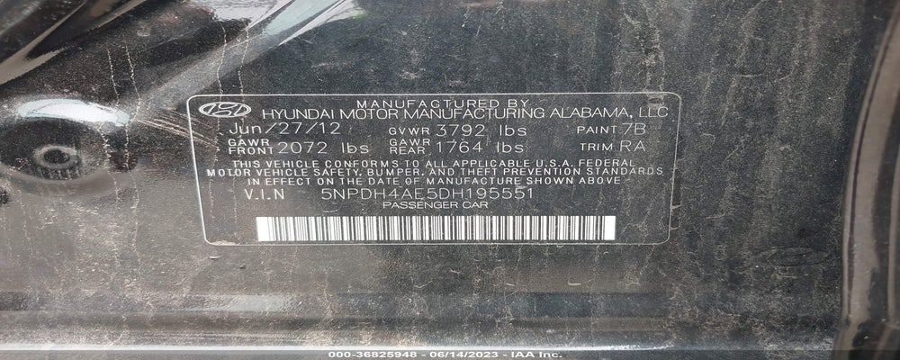 5NPDH4AE5DH195551 2013 HYUNDAI ELANTRA photo no. 9