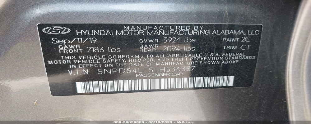 5NPD84LF5LH536337 2020 HYUNDAI ELANTRA photo no. 9