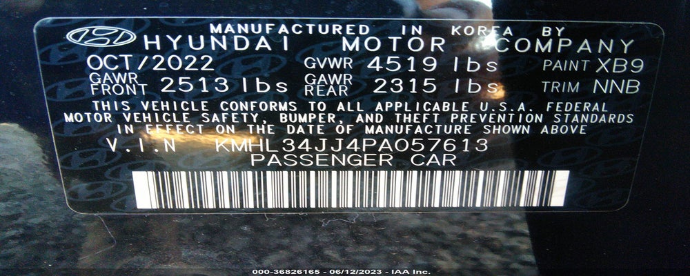 KMHL34JJ4PA057613 2023 HYUNDAI SONATA HYBRID photo no. 9
