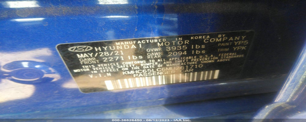KMHC65LC6MU261710 2021 HYUNDAI IONIQ HYBRID photo no. 9