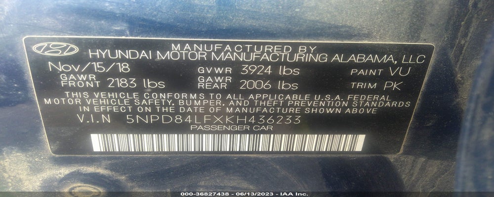5NPD84LFXKH436233 2019 HYUNDAI ELANTRA photo no. 9