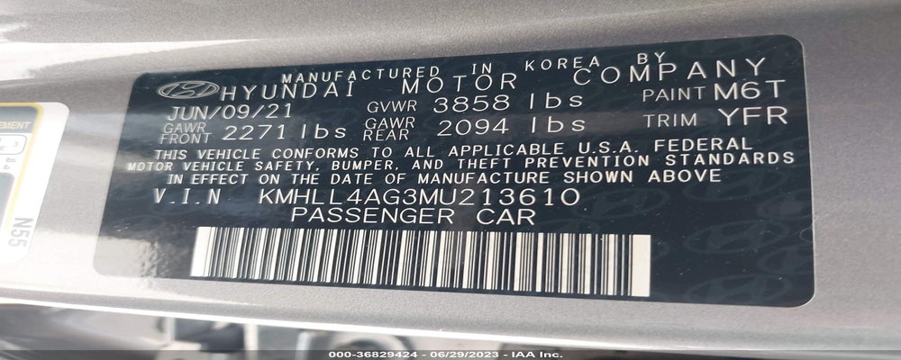 KMHLL4AG3MU213610 2021 HYUNDAI ELANTRA photo no. 9