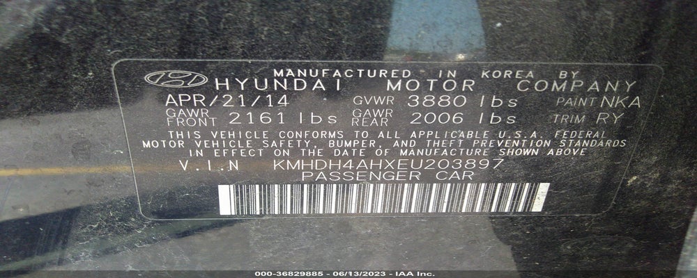 KMHDH4AHXEU203897 2014 HYUNDAI ELANTRA photo no. 9