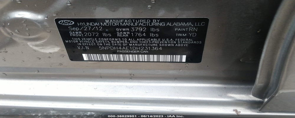 5NPDH4AE1DH231364 2013 HYUNDAI ELANTRA photo no. 9