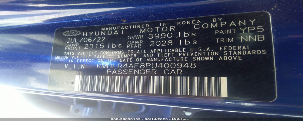 KMHLR4AF8PU400948 2023 HYUNDAI ELANTRA photo no. 9