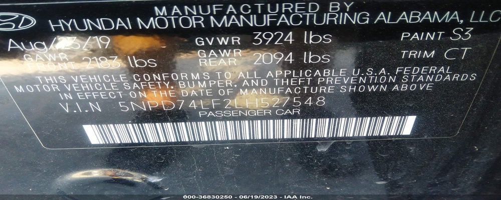 5NPD74LF2LH527548 2020 HYUNDAI ELANTRA photo no. 9