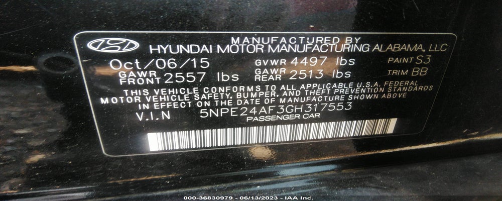 5NPE24AF3GH317553 2016 HYUNDAI SONATA photo no. 9