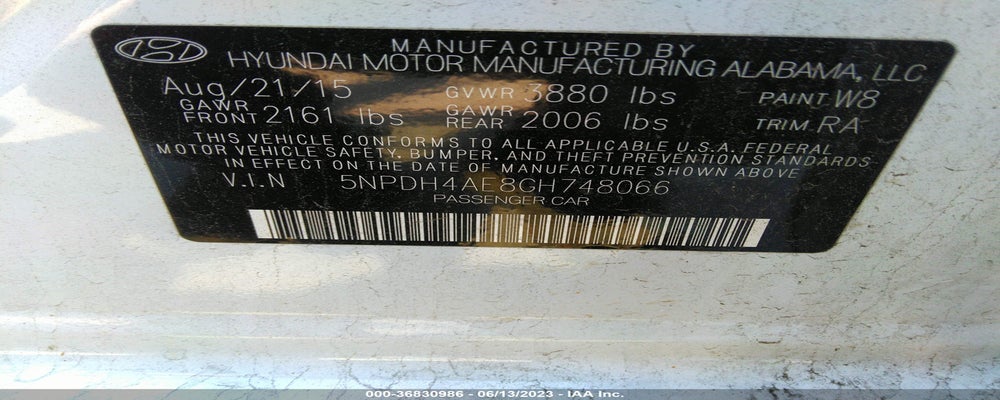 5NPDH4AE8GH748066 2016 HYUNDAI ELANTRA photo no. 9