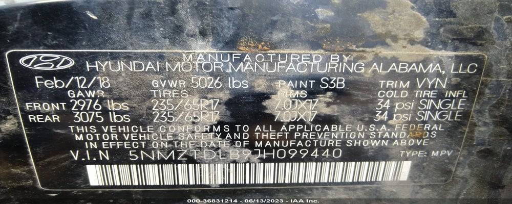 5NMZTDLB9JH099440 2018 HYUNDAI SANTA FE SPORT photo no. 9