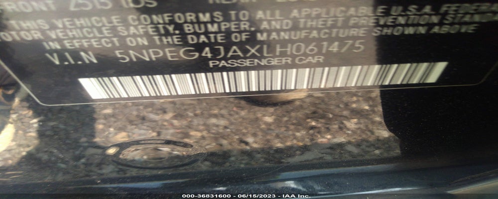 5NPEG4JAXLH061475 2020 HYUNDAI SONATA photo no. 9