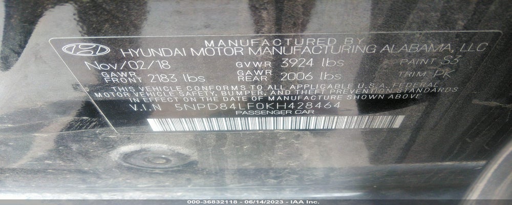 5NPD84LF0KH428464 2019 HYUNDAI ELANTRA photo no. 9
