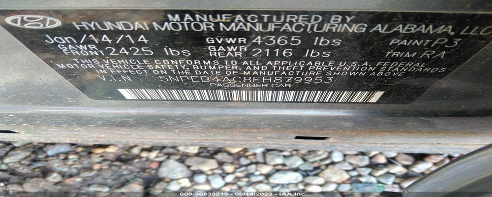 5NPEB4AC8EH879953 2014 HYUNDAI SONATA photo no. 9