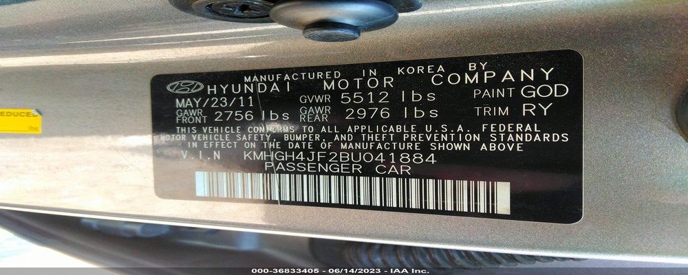 KMHGH4JF2BU041884 2011 HYUNDAI EQUUS photo no. 9