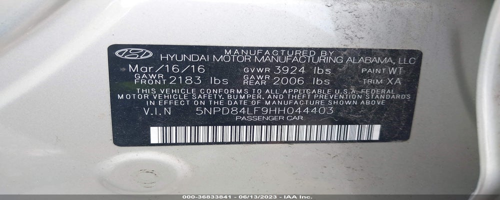 5NPD84LF9HH044403 2017 HYUNDAI ELANTRA photo no. 9