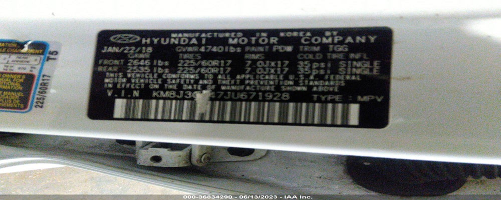 KM8J3CA47JU671928 2018 HYUNDAI TUCSON photo no. 9