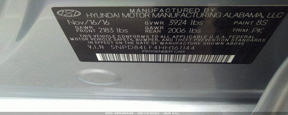 5NPD84LF4HH161144 2017 HYUNDAI ELANTRA photo no. 9