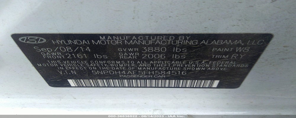 5NPDH4AE5FH584516 2015 HYUNDAI ELANTRA photo no. 9