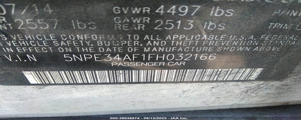 5NPE34AF1FH032166 2015 HYUNDAI SONATA photo no. 9