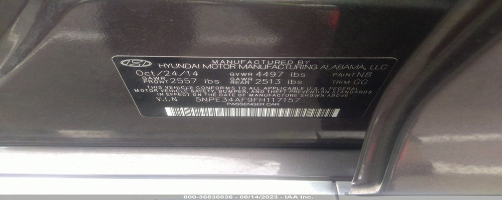 5NPE34AF9FH117157 2015 HYUNDAI SONATA photo no. 9