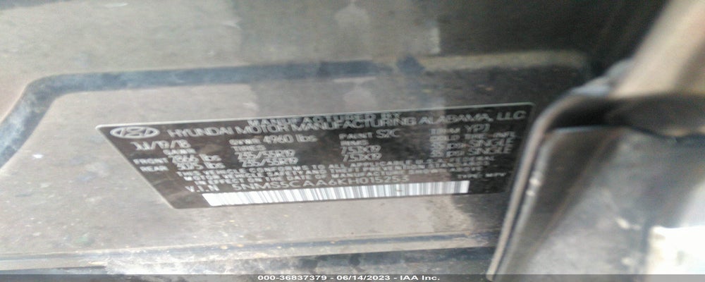 5NMS5CAA6KH015253 2019 HYUNDAI SANTA FE photo no. 9