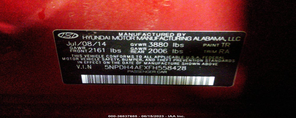 5NPDH4AEXFH558428 2015 HYUNDAI ELANTRA photo no. 9