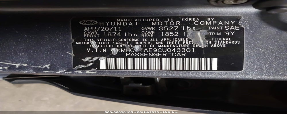 KMHCT4AE9CU043301 2012 HYUNDAI ACCENT photo no. 9