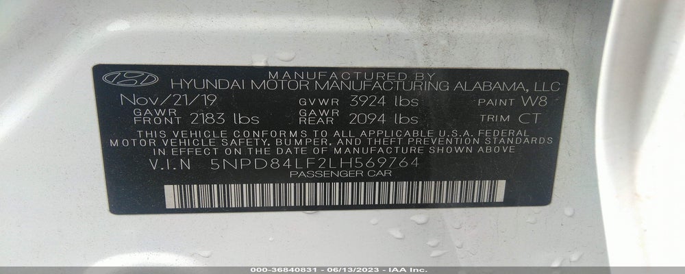 5NPD84LF2LH569764 2020 HYUNDAI ELANTRA photo no. 9