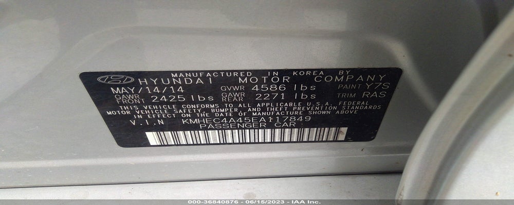 KMHEC4A45EA117849 2014 HYUNDAI SONATA HYBRID photo no. 9