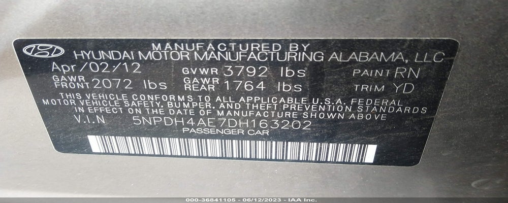 5NPDH4AE7DH163202 2013 HYUNDAI ELANTRA photo no. 9