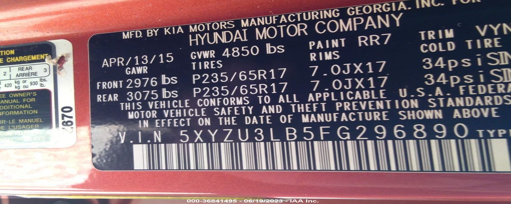 5XYZU3LB5FG296890 2015 HYUNDAI SANTA FE SPORT photo no. 9