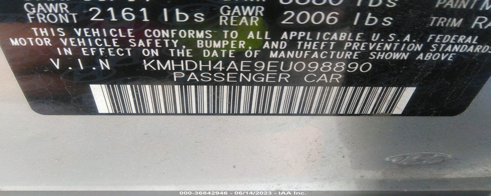 KMHDH4AE9EU098890 2014 HYUNDAI ELANTRA photo no. 9