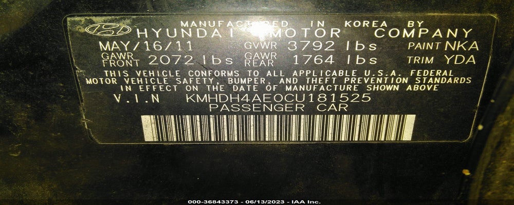 KMHDH4AE0CU181525 2012 HYUNDAI ELANTRA photo no. 9