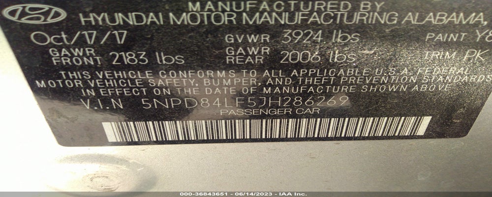5NPD84LF5JH286269 2018 HYUNDAI ELANTRA photo no. 9
