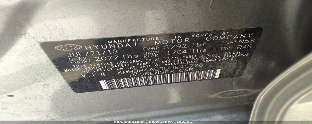 KMHDH4AE9DU945728 2013 HYUNDAI ELANTRA photo no. 9